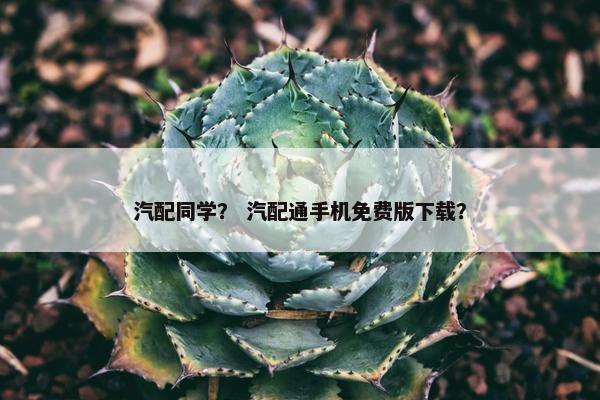 汽配同学？ 汽配通手机免费版下载？