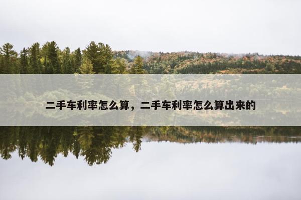 二手车利率怎么算，二手车利率怎么算出来的