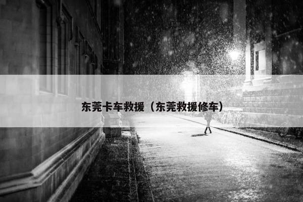 东莞卡车救援（东莞救援修车）