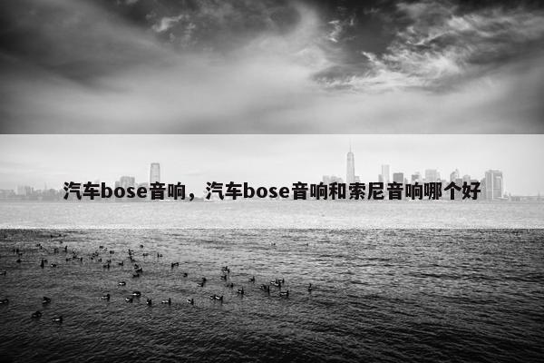 汽车bose音响，汽车bose音响和索尼音响哪个好