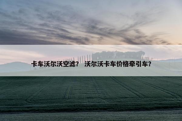 卡车沃尔沃空滤？ 沃尔沃卡车价格牵引车？
