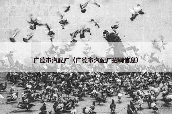广德市汽配厂（广德市汽配厂招聘信息）
