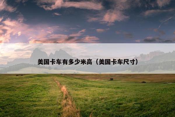 美国卡车有多少米高（美国卡车尺寸）