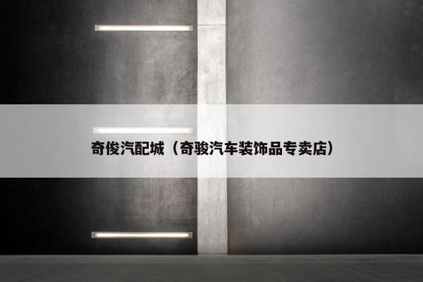 奇俊汽配城（奇骏汽车装饰品专卖店）
