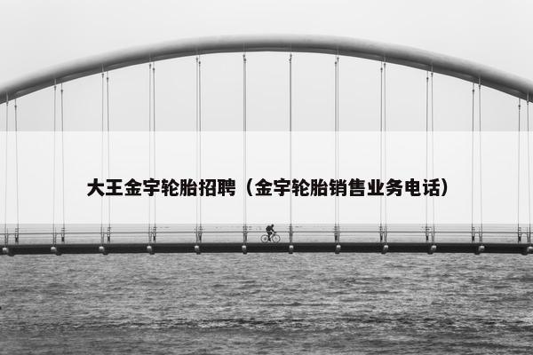 大王金宇轮胎招聘（金宇轮胎销售业务电话）