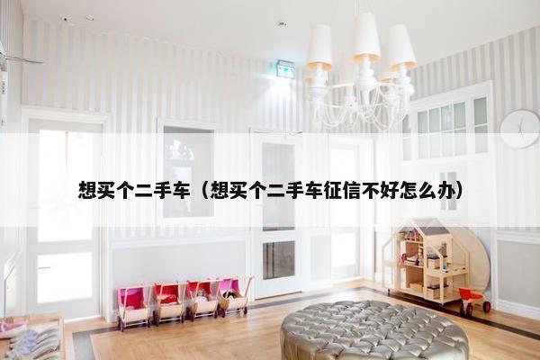 想买个二手车（想买个二手车征信不好怎么办）