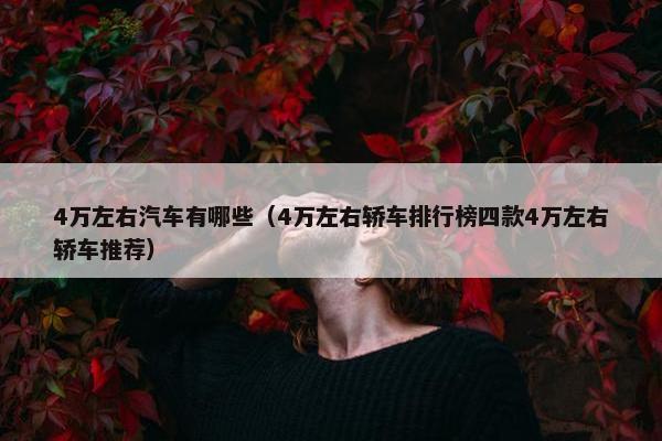 4万左右汽车有哪些（4万左右轿车排行榜四款4万左右轿车推荐）