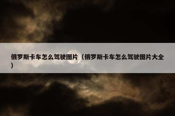 俄罗斯卡车怎么驾驶图片（俄罗斯卡车怎么驾驶图片大全）