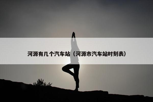 河源有几个汽车站（河源市汽车站时刻表）