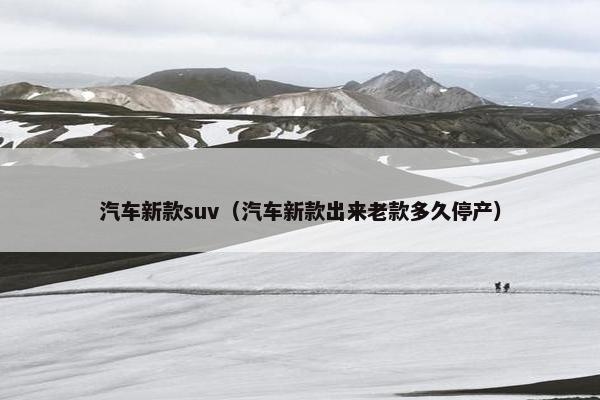 汽车新款suv（汽车新款出来老款多久停产）