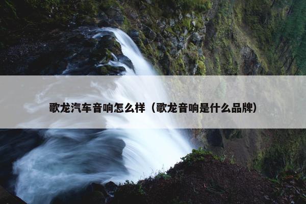 歌龙汽车音响怎么样（歌龙音响是什么品牌）