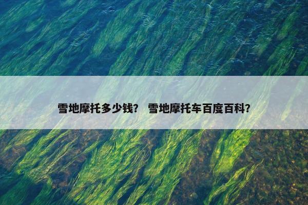 雪地摩托多少钱？ 雪地摩托车百度百科？