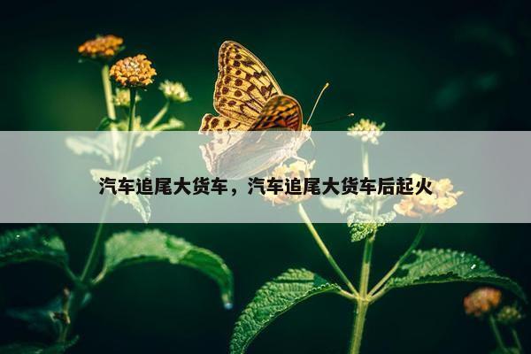 汽车追尾大货车，汽车追尾大货车后起火