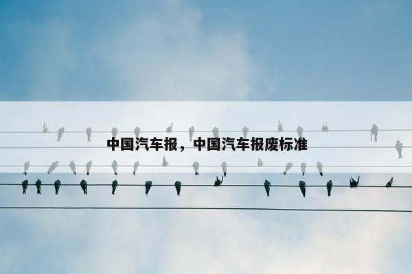中国汽车报，中国汽车报废标准