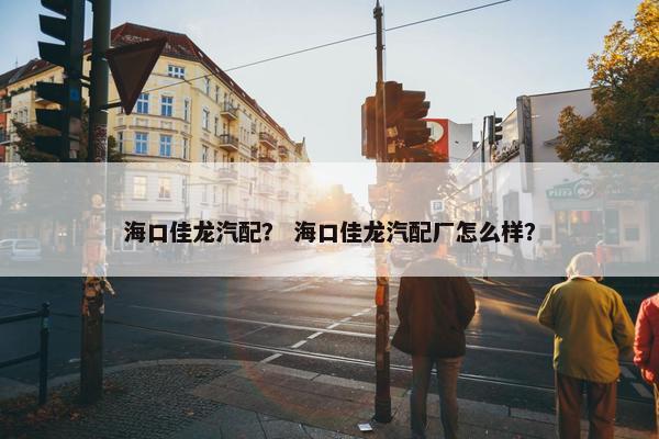 海口佳龙汽配？ 海口佳龙汽配厂怎么样？