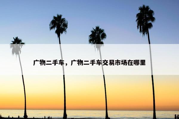 广物二手车，广物二手车交易市场在哪里