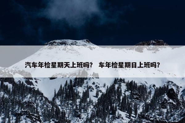 汽车年检星期天上班吗？ 车年检星期日上班吗？