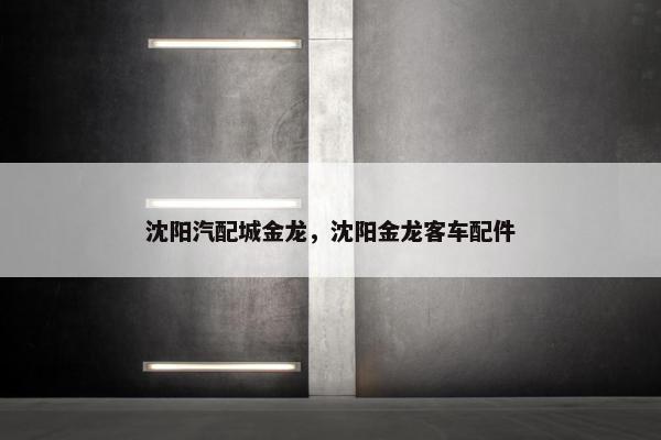 沈阳汽配城金龙，沈阳金龙客车配件