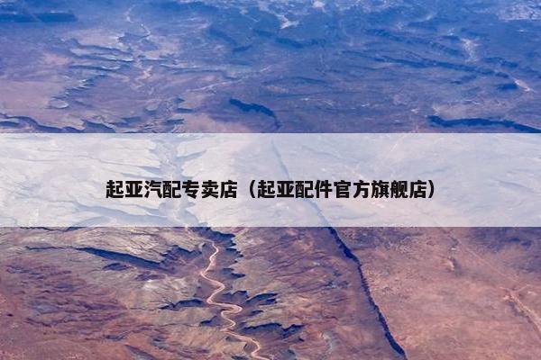起亚汽配专卖店（起亚配件官方旗舰店）