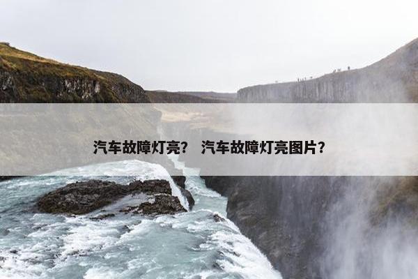 汽车故障灯亮？ 汽车故障灯亮图片？