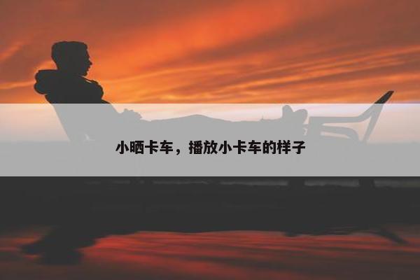 小晒卡车，播放小卡车的样子