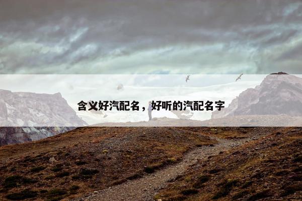 含义好汽配名，好听的汽配名字