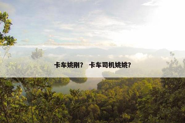 卡车姚刚？ 卡车司机姚姚？