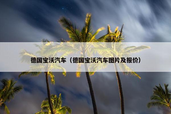 德国宝沃汽车（德国宝沃汽车图片及报价）