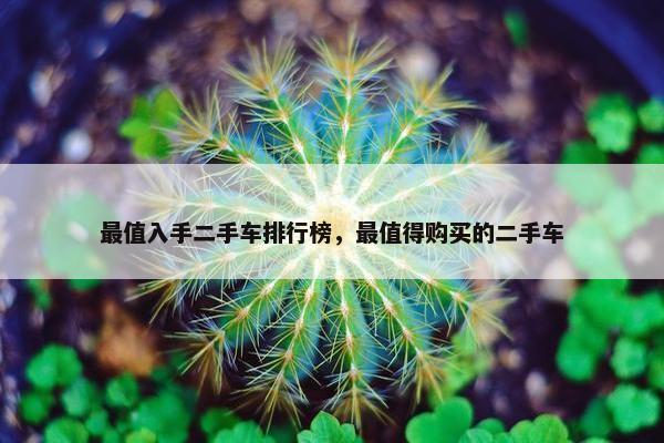 最值入手二手车排行榜，最值得购买的二手车