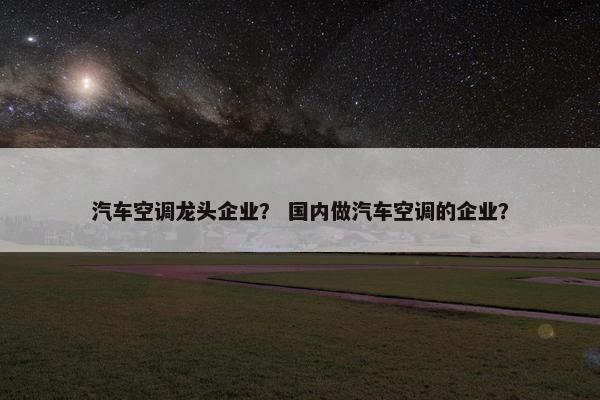 汽车空调龙头企业？ 国内做汽车空调的企业？