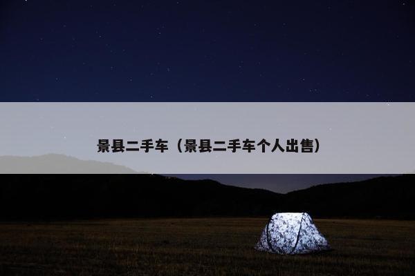 景县二手车（景县二手车个人出售）