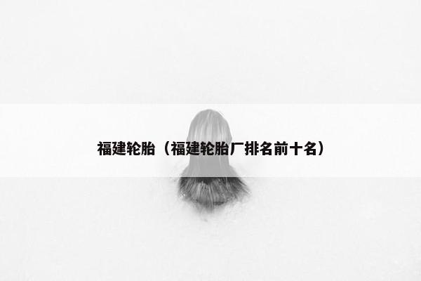 福建轮胎（福建轮胎厂排名前十名）