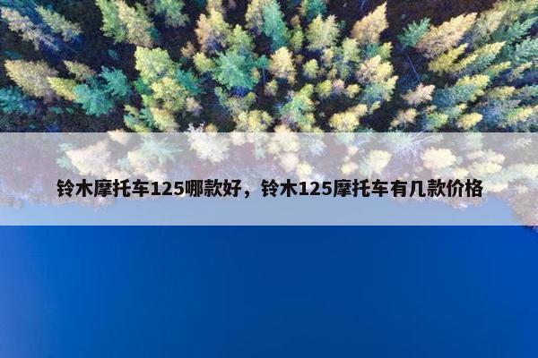 铃木摩托车125哪款好，铃木125摩托车有几款价格