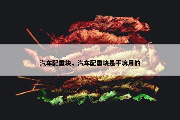 汽车配重块，汽车配重块是干嘛用的