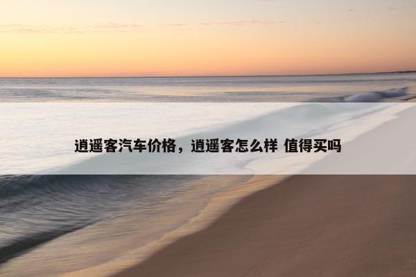 逍遥客汽车价格，逍遥客怎么样 值得买吗