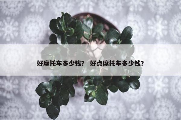 好摩托车多少钱？ 好点摩托车多少钱？