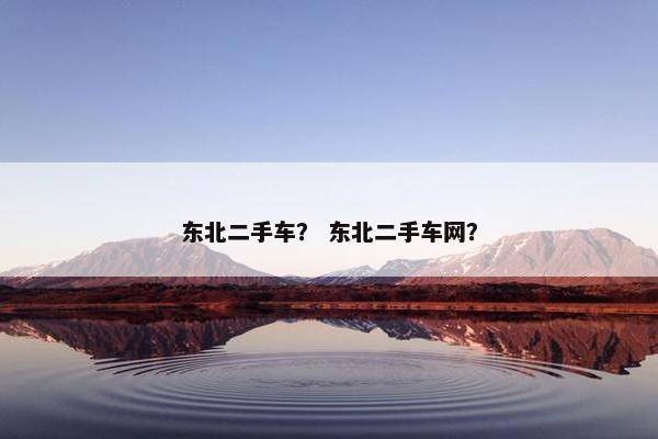 东北二手车？ 东北二手车网？