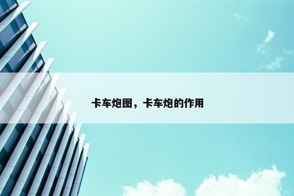 卡车炮图，卡车炮的作用