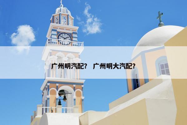 广州明汽配？ 广州明大汽配？
