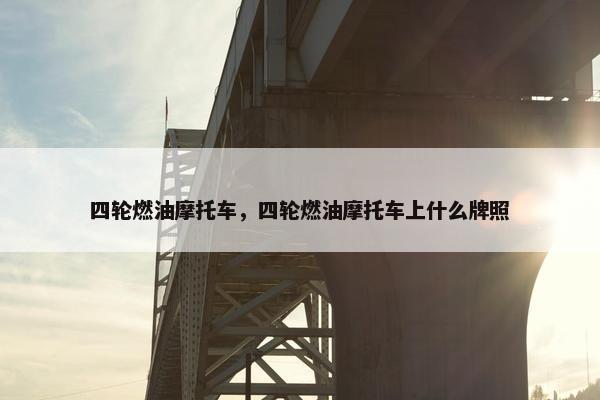 四轮燃油摩托车，四轮燃油摩托车上什么牌照