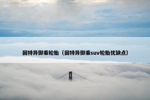 固特异御乘轮胎（固特异御乘suv轮胎优缺点）