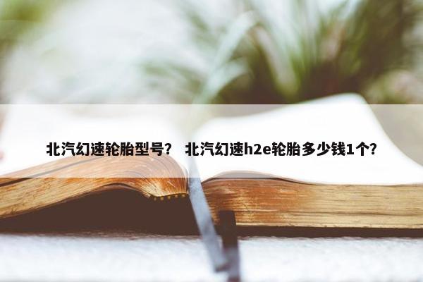 北汽幻速轮胎型号？ 北汽幻速h2e轮胎多少钱1个？