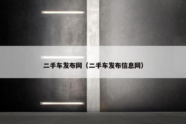 二手车发布网（二手车发布信息网）