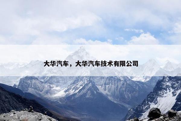 大华汽车，大华汽车技术有限公司