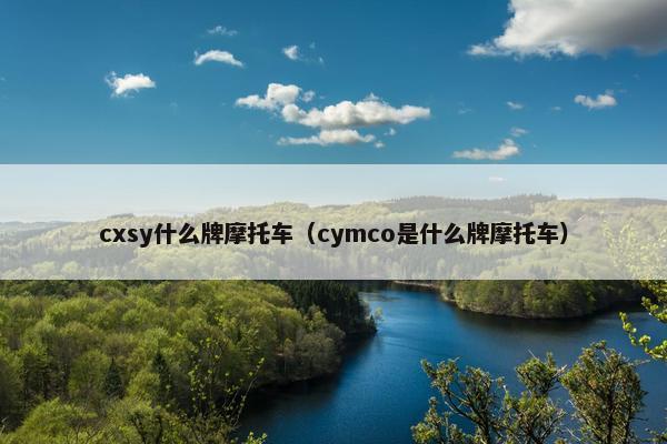 cxsy什么牌摩托车（cymco是什么牌摩托车）