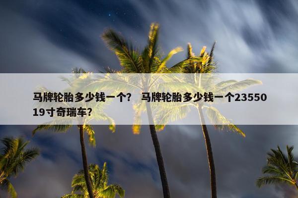 马牌轮胎多少钱一个？ 马牌轮胎多少钱一个2355019寸奇瑞车？