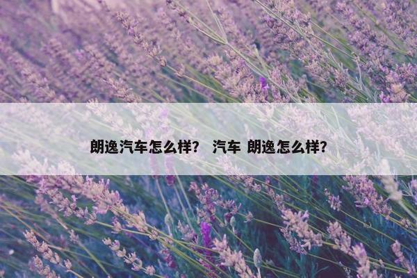 朗逸汽车怎么样？ 汽车 朗逸怎么样？
