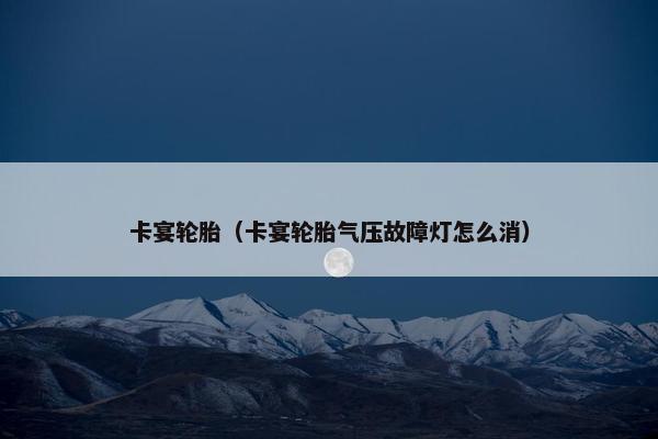 卡宴轮胎（卡宴轮胎气压故障灯怎么消）
