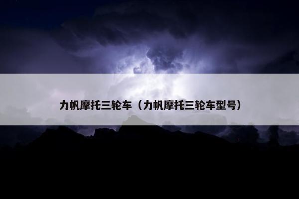 力帆摩托三轮车（力帆摩托三轮车型号）