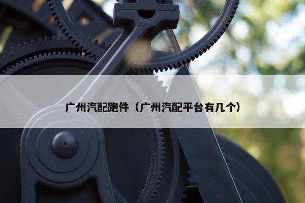 广州汽配跑件（广州汽配平台有几个）